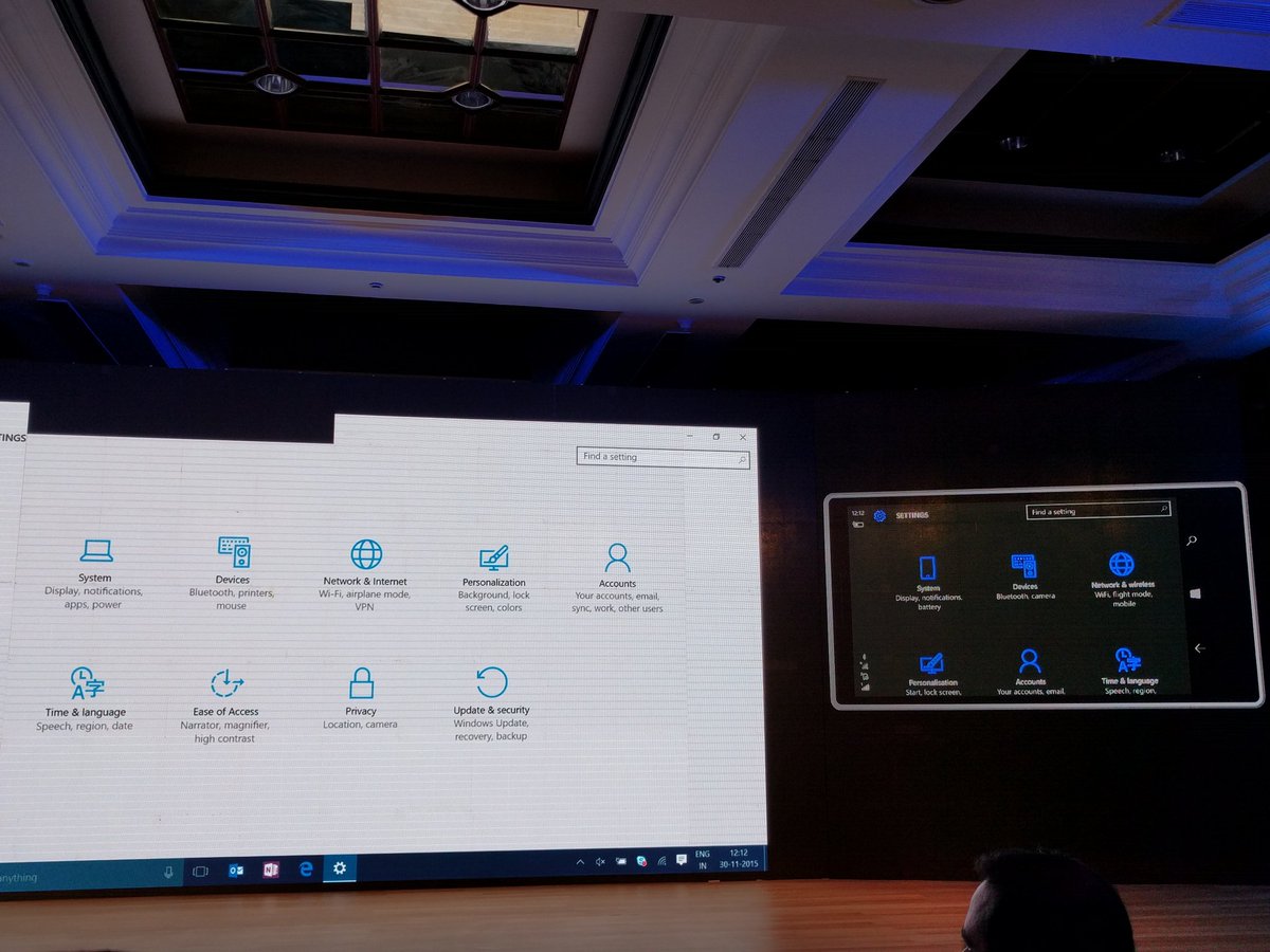 phonebunch's tweet photo. Universal Apps running on the Lumia 950 XL, similar experience on a PC and Phone #WorksLikePC @MicrosoftIndia https://t.co/XEj5eXD9aB