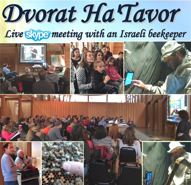 honeyfarmers's tweet photo. Skype chat about bees in Israel with a school in Maine in the US during a parents #children_activity https://t.co/O9vqHpDvqJ