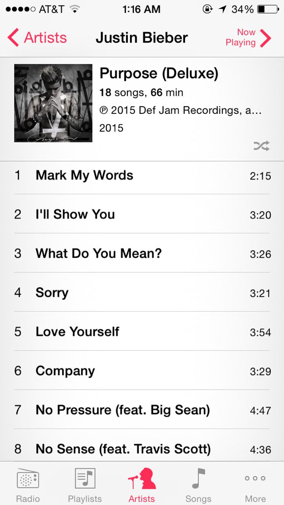 fedorchakja's tweet photo. On repeat alllllll day today #purpose https://t.co/UkQWHKyhRm