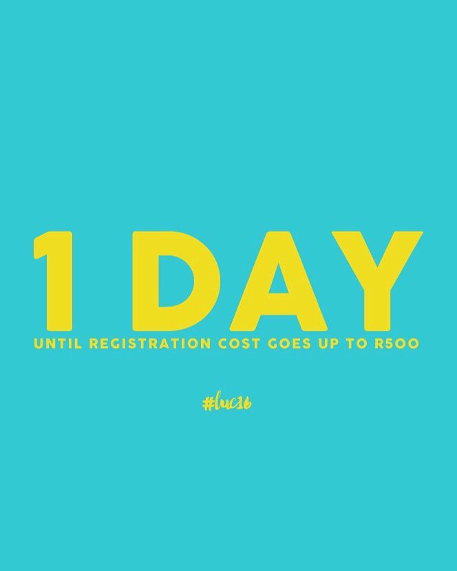 NCMILookingUp's tweet photo. Last day to register for R400. Tomorrow the cost goes up to R500. So register now &amp; save - https://t.co/cmubbfkMdN https://t.co/dESvabTuR9