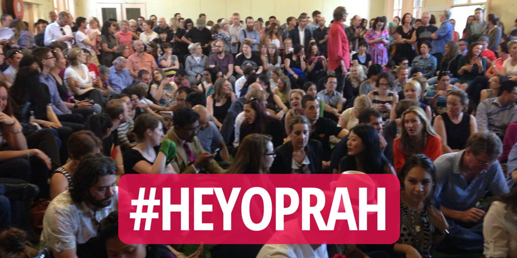 EmeliPaulo's tweet photo. #HeyOprah this is a room full of connection & authenticity. Lets take #CollectivePotential to the next level? @Oprah https://t.co/TRyoPyrNKs