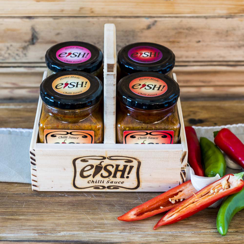FeastFoodMarket's tweet image. New Producer Eish Chilli Sauces-their gift pack is ideal #Christmasgift #chilli #hot goo.gl/4JajJt