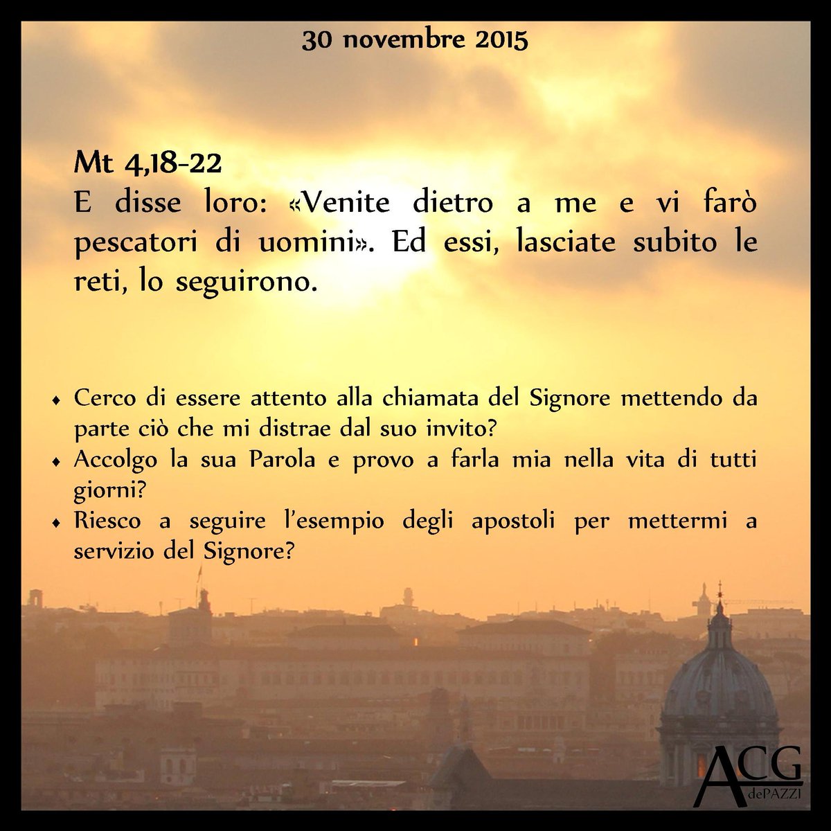 ACGdePazzi's tweet photo. #Avvento2015
#VangelodelGiorno
#PazzideAC https://t.co/s3hCnatgMs
