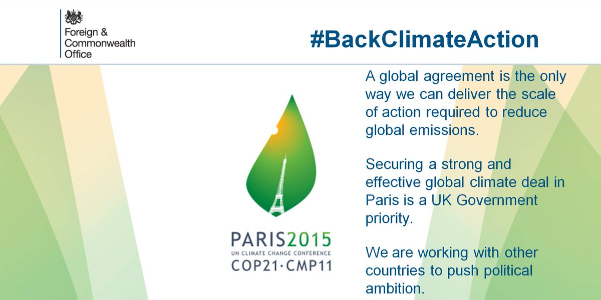 UKClimateEnvoy's tweet photo. #COP21 starts today! A strong global deal on climate change is a UK priority. #BackClimateAction https://t.co/9Rinu6stf2