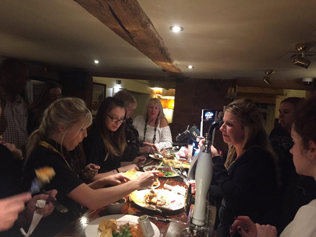 Premier inn joining us to taste our festive mains prepared by our amazing kitchen team!@WeAreSUGM <a href="/CoreysmillB/">Coreysmill Beefeater</a>