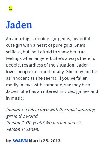 Urban Dictionary on X: @jadenhartfeld Jaden: Jadens are funny,  dirty-minded, kind, and the type of gu    / X