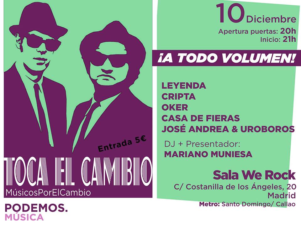 criptaband's tweet image. Y antes de entrar a grabar el nuevo disco, haremos un mini concierto el Jueves 10 de Diciembre en la We Rock!!