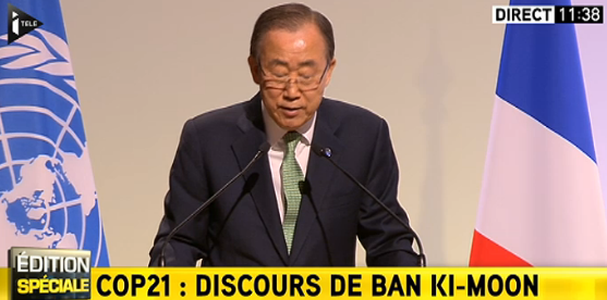 CNEWS's tweet photo. #COP21
Ban Ki-moon : "l’avenir de nos peuples, de la planète est entre vos mains" https://t.co/TOpB1Aidpc
