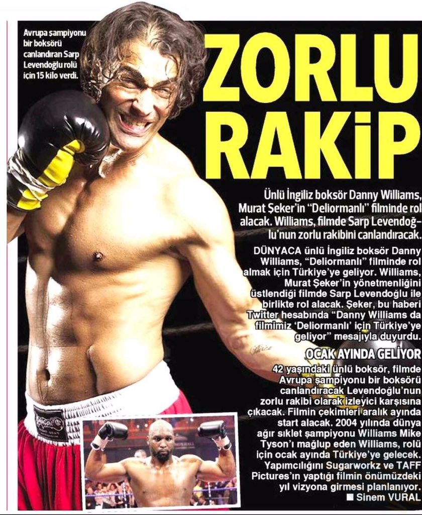 DeliOrmanliFilm's tweet photo. Deliormanlı'nın rakibi belli oldu... DANNY WİLLİAMS! https://t.co/jg40hmhtk8