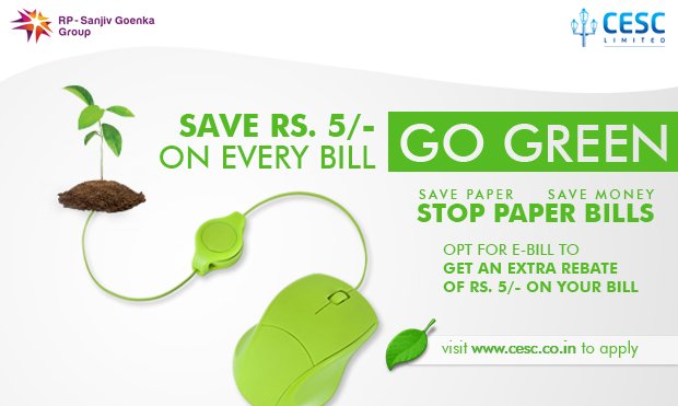 CESCLimited's tweet photo. We believe in Green by inspiring the world to #SavePapers. Opt for our E-Bill services.
#EBill #CESCLimited https://t.co/DGK2120KpO