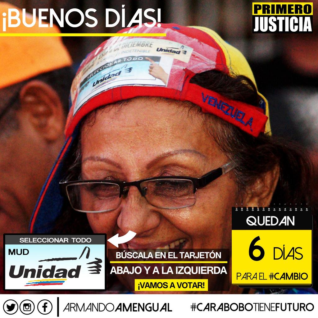 ArmandoAmengual's tweet photo. Faltan 6 días y seguimos trabajando para abrirle las puertas al CAMBIO.
#LaFuerzaDelCambioEresTU https://t.co/B8BCRYeJFJ