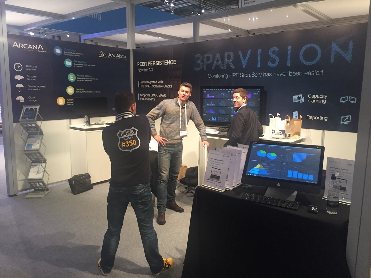3PARVISION's tweet photo. #HPEDiscover #booth350 almost done! See you guys soon, follow the #yellowshoes #3PAR #3PARVISION @AntemetA https://t.co/aB3C7yckB4