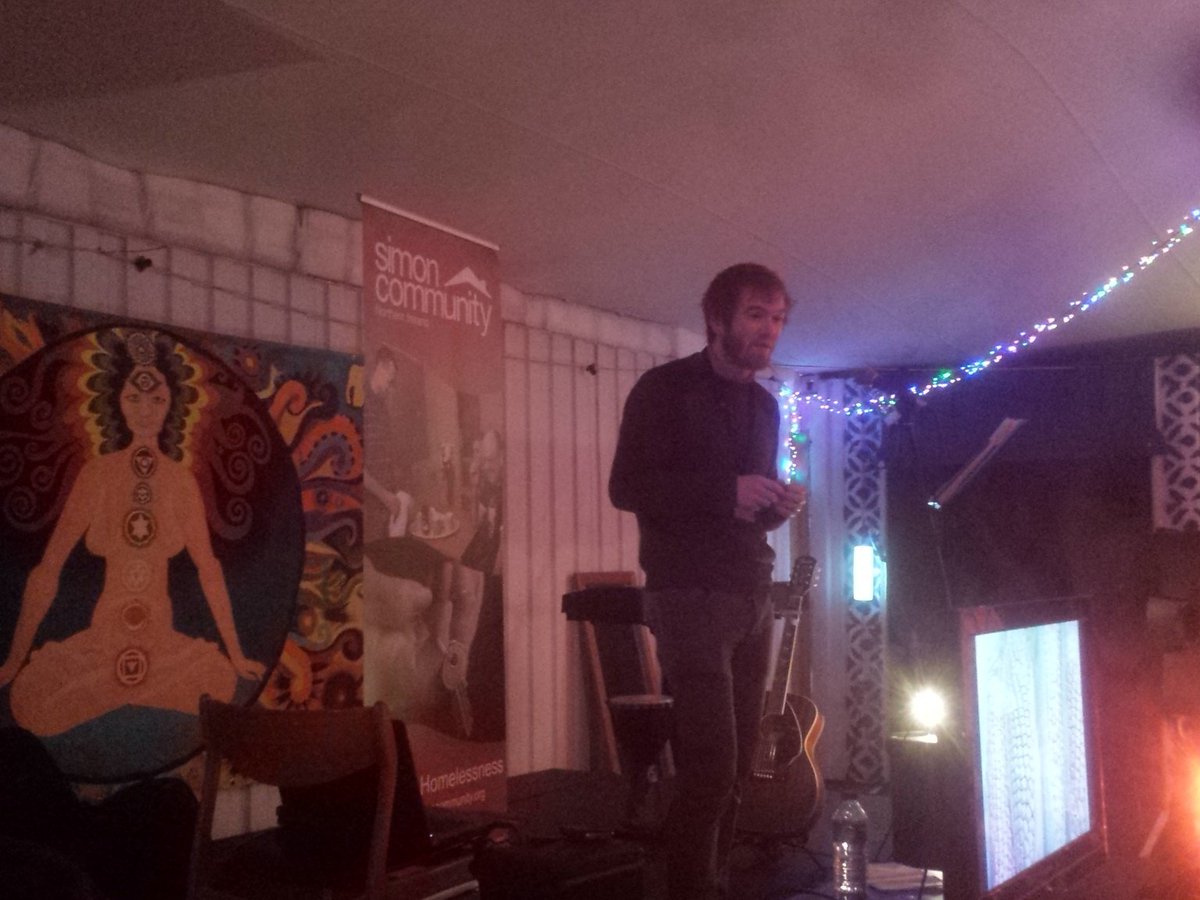 contained13's tweet photo. At Contained today - @SimonCommNI talk about homelessness in Belfast # https://t.co/30Ivil96YF