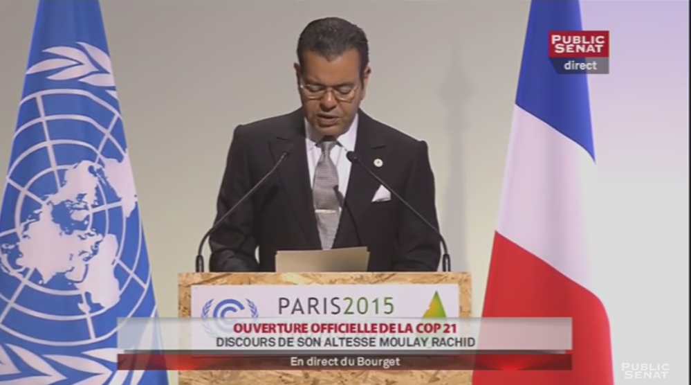 publicsenat's tweet photo. Moulay Rachid : "C'est en Afrique continent de l'avenir que se jouera l'avenir de la planète." #COP21 https://t.co/IDPoWtgpAY