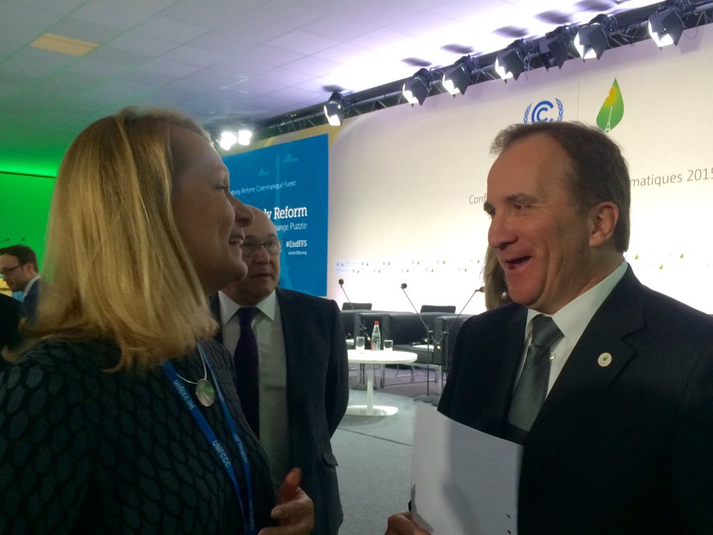 Minister @toivakka and Swedish PM Löfven at #COP21 #EndFFS event. #nordiccooperation #climatechange @Ulkoministerio