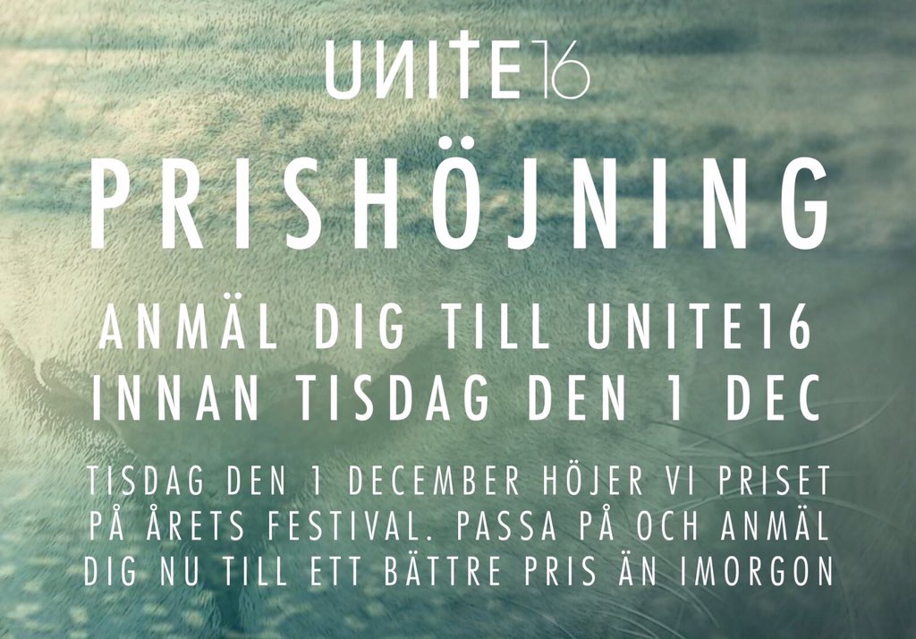 Anmäl dig NU till årets fetaste fest 💃🏼 #fett #unite16 #unitejönköping