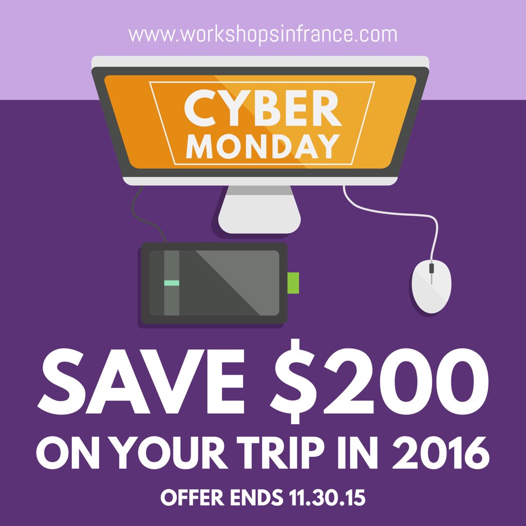 WorkshopsInFrance.com is having a sale for today only. Art retreat in France