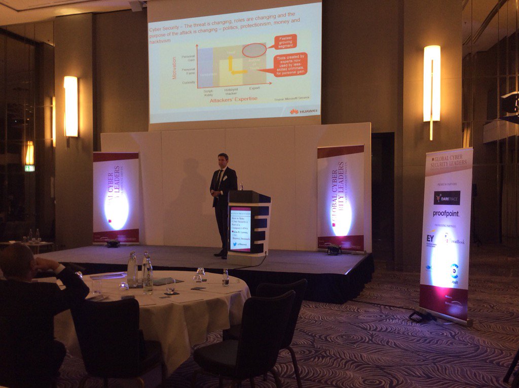 global__cyber's tweet photo. Great presentation to end a fruitful first day #GCSL15 WITH CSO @Huawei Kim Larsen #cybersecurity https://t.co/7FN3kXVBdh