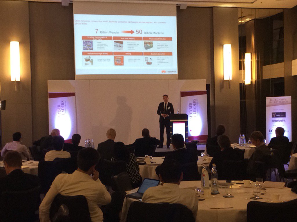 global__cyber's tweet photo. Great presentation to end a fruitful first day #GCSL15 WITH CSO @Huawei Kim Larsen #cybersecurity https://t.co/7FN3kXVBdh