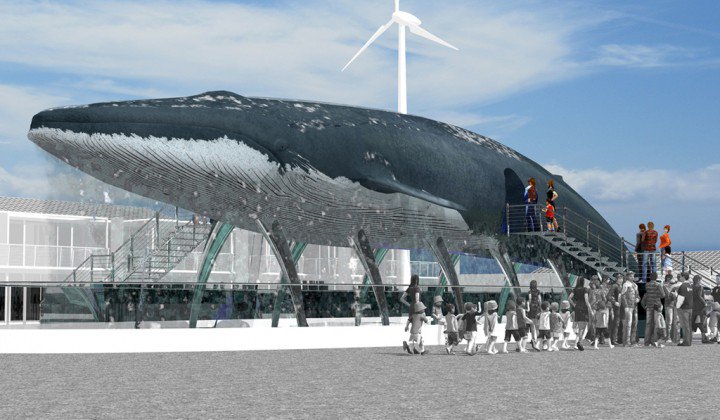 #GrandPalais - 1ere mondiale: la Baleine Bleue sur les berges de la Seine #SolutionsCOP21  ow.ly/VhgPL
