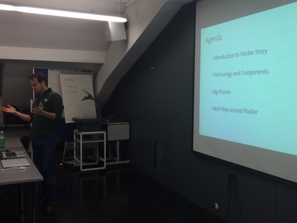 pra_amr's tweet image. 1st talk by @Swisscom_CH on #flocker #DockerCH. @ICC_Lab