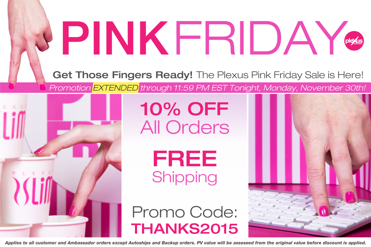 PlexusWorldwide's tweet photo. We've EXTENDED our #PlexusPinkFriday special through #CyberMonday! https://t.co/dRJ8zC6FZ8