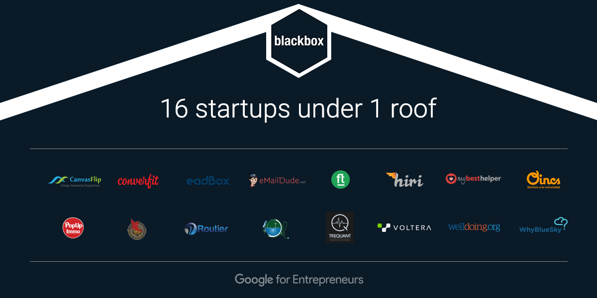 GoogleStartups's tweet photo. 16 startups from 14 countries, living &amp; learning in SV. @blackboxvc's Fall '15 begins today: https://t.co/CiVtNMhtS9 https://t.co/wuwJaBHagc