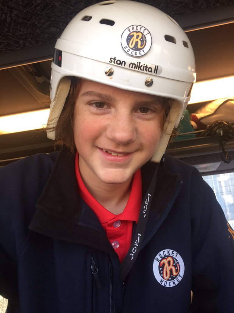 HHFHugger's tweet photo. @rockethockeyaa  nice bucket! Way to work Twardy https://t.co/p9TpXy83AN