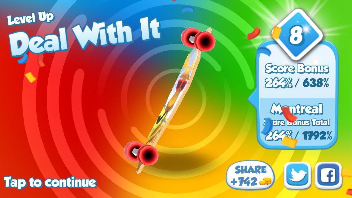 suka_dada's tweet photo. I upgraded my Deal With It board to level 8 in #SkylineSkaters https://t.co/t5pfixdyhg https://t.co/elTHJDQGtR