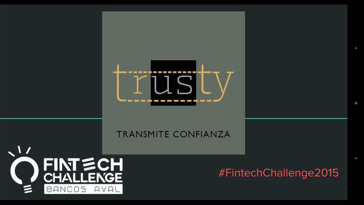 cam7506's tweet photo. Terminamos #FintechChallenge2015 ayer y hoy ya esta evolucionando nuestro nuevo producto #trusty en 2016 para todos https://t.co/J2Fx7chZpg