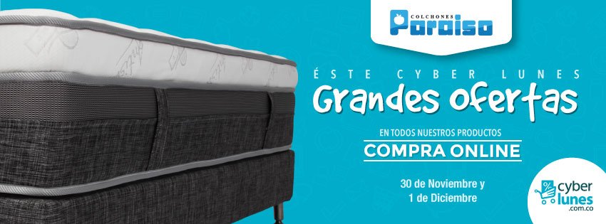 ColchonesP's tweet photo. Ofertas #CyberMonday #CyberLunes en https://t.co/q3IG87I8sr
#descuentos #ofertas #colchones #basecamas https://t.co/sypf0d1uVz