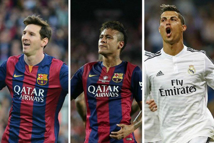 Los tres finalistas al #BallondOr son Leo Messi, <a href="/Cristiano/">Cristiano Ronaldo</a> y <a href="/neymarjr/">Neymar Jr</a>.  
lfp.sh/6ey6iw