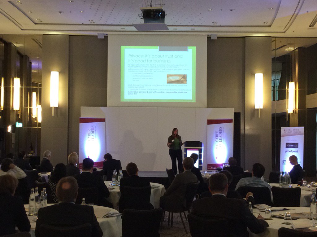 global__cyber's tweet photo. Great talk from @PrivacyPanacea Sharon Anolik #GCSL15 committee member of US dept Homeland Security #Cybersecurity https://t.co/HHt6w6I1En
