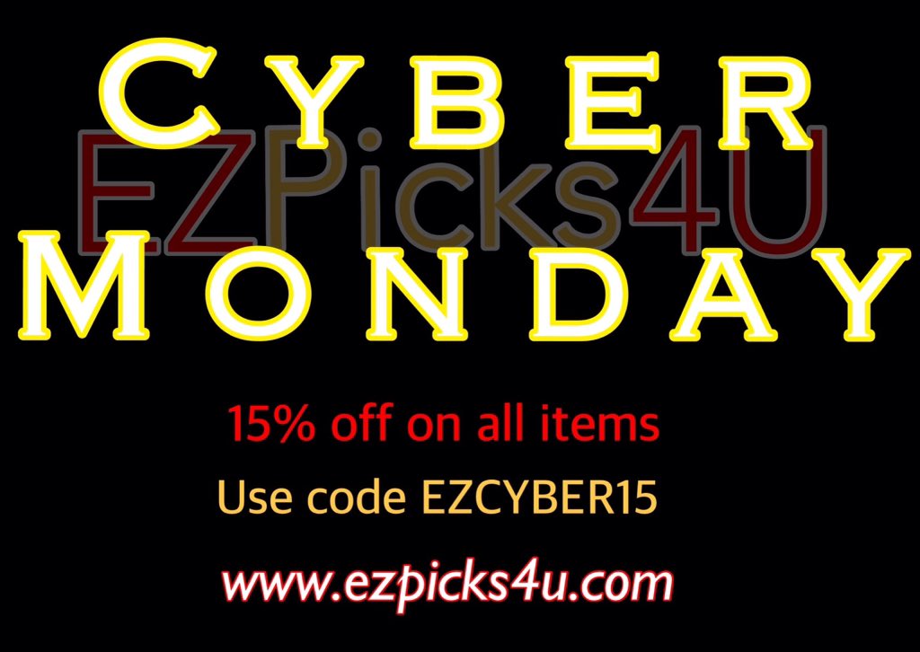 EZPicks4U's tweet photo. 15 % off! #CyberMonday https://t.co/u2J6dX54h9 https://t.co/34rgvQILHO