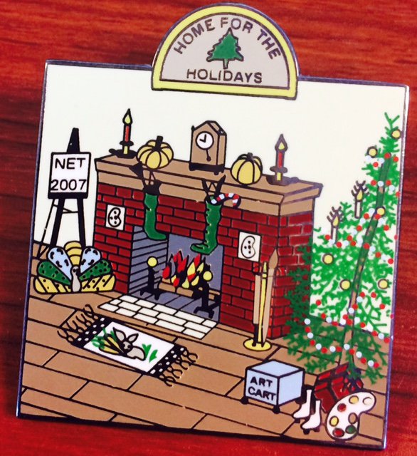 PinSource's tweet image. Here’s a sweet scene turned in to a #lapelpin for the Holidays. Send us art work for your #custompin! #customholiday