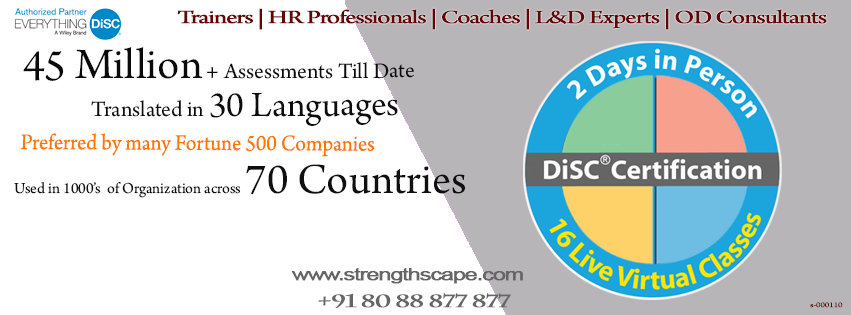discasia's tweet photo. BANGALORE - International DiSC Certification - 17-18 December 2016. Last program of the year! info@strengthscape.com https://t.co/a7K4O2WrvV