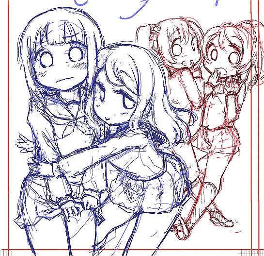 表紙を描く。下描き。 