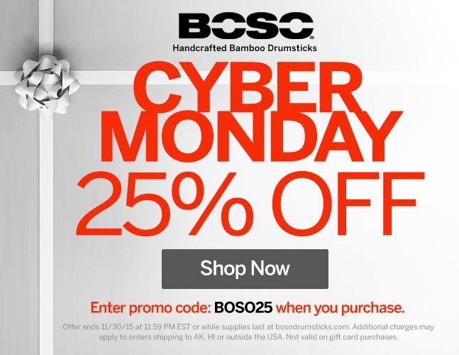 BosoDrumsticks's tweet photo. 25% off your entire order -->>TODAY ONLY. Use promo code BOSO25 @ https://t.co/zo8y9exMvi 👍 https://t.co/PH9uy071Vc