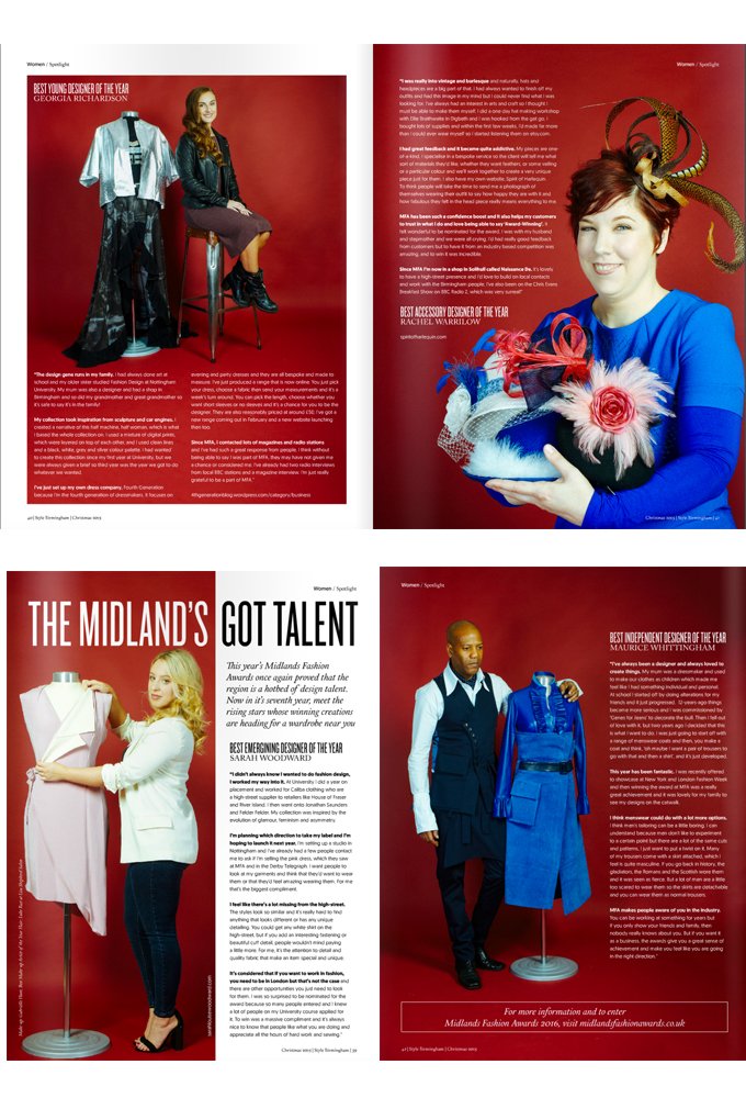 MidlandsFashion's tweet photo. ThankU @Stylebham for the fab coverage on #MFA2015 winners! @SpiritofH @M_Whittingham @Geo_Richardson @slw_designer https://t.co/pvqGDsFV0w