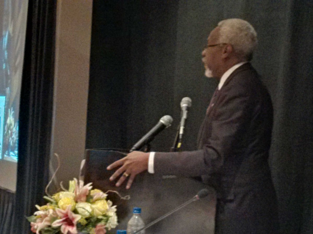 RHughJackson's tweet photo. The Most Hon. PJ Patterson Delivers Key Note Address: "Pathway to an integrated agenda for resilience".#CDM9. https://t.co/d5PmpYduWc