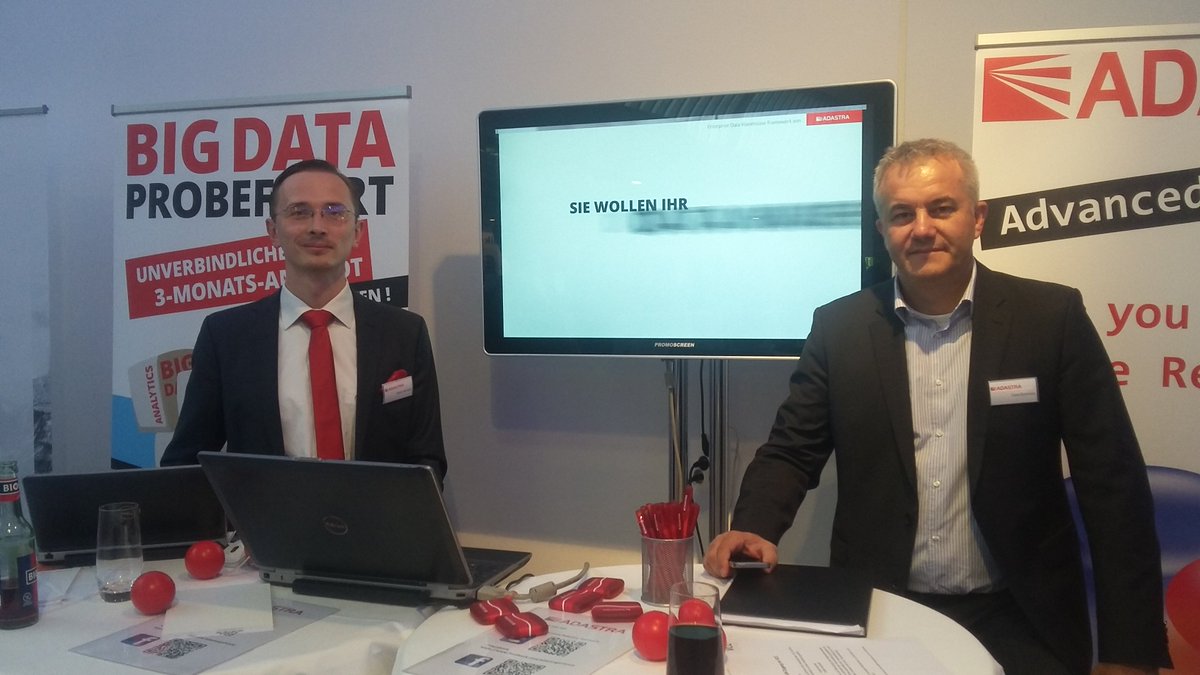 CEO Toma Buchinsky &amp; Sergius Neumann at the BARC BI Congress @BARC_Research #BusinessIntelligence #DataManagement