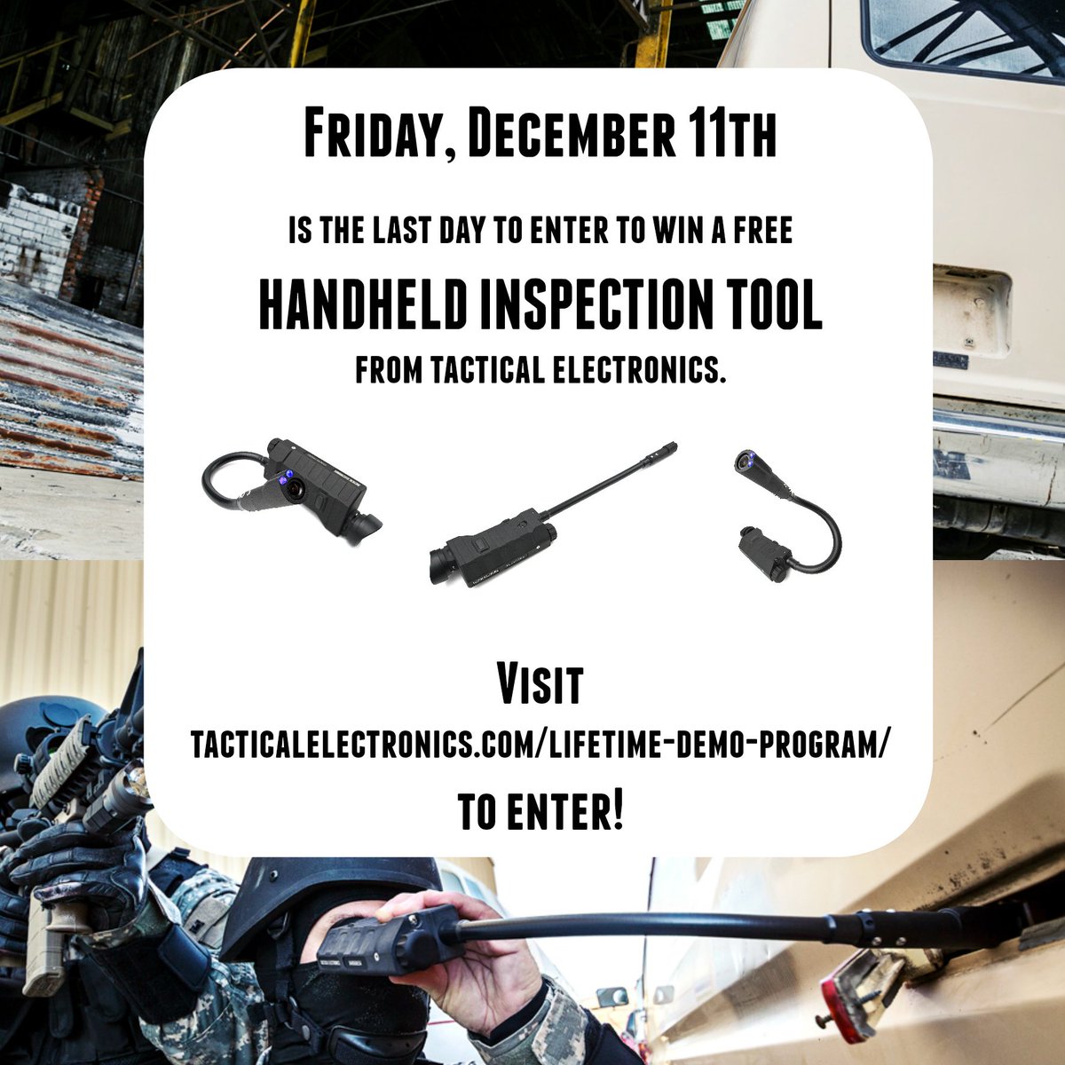 TE_99's tweet photo. Enter to win Today! #Free #HandheldInspectionTool #SWATgear #Militarycameras https://t.co/zku4k5bcPl https://t.co/2gxk8uL1AE