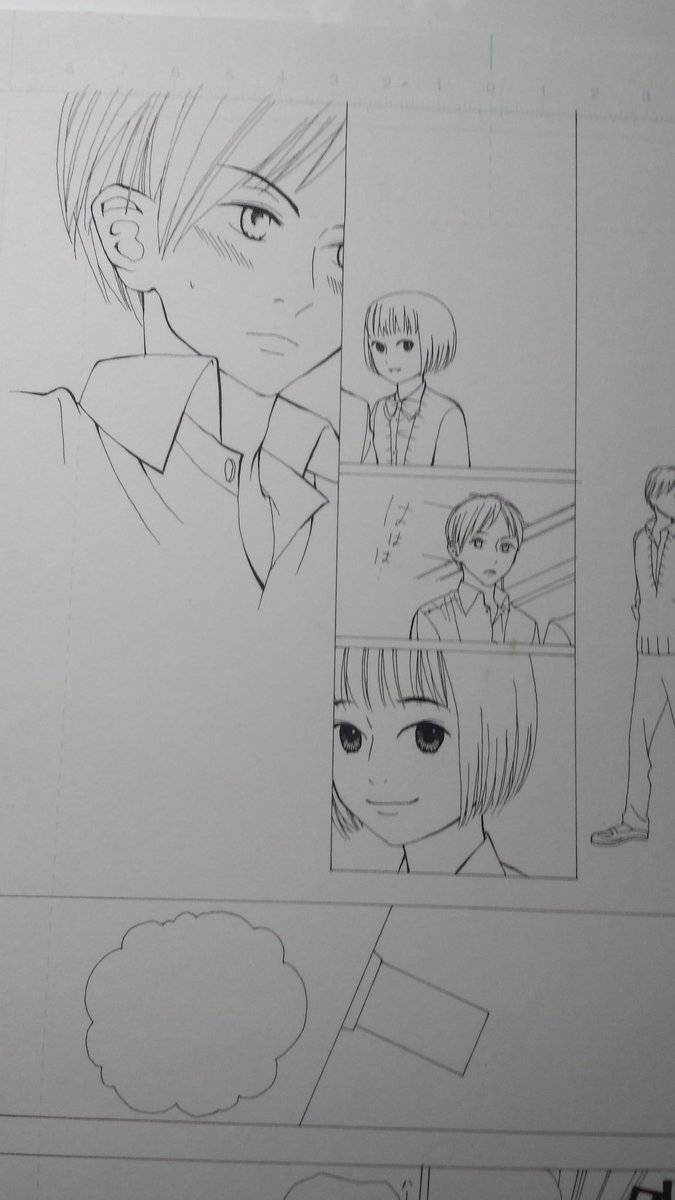 #絵描きさんの線画が見たい
スキャン前の原稿なのでツヤベタだけ入ってる半端な状態。
最後のやつはお蔵入りしたものです。 
