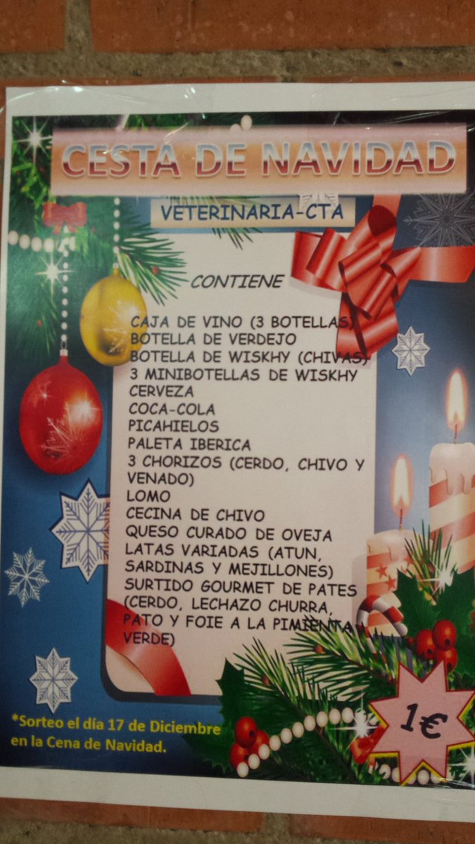 ComiVetCta's tweet photo. AQUI TENEIS TODOS LOS ARTICULOS DE LA CESTA DE NAVIDAD
¡COGED YA VUESTRO NUMERO FAVORITO POR SOLO 1€! 🌟✨🎄🎉🎁 https://t.co/FLg8W6yKiK