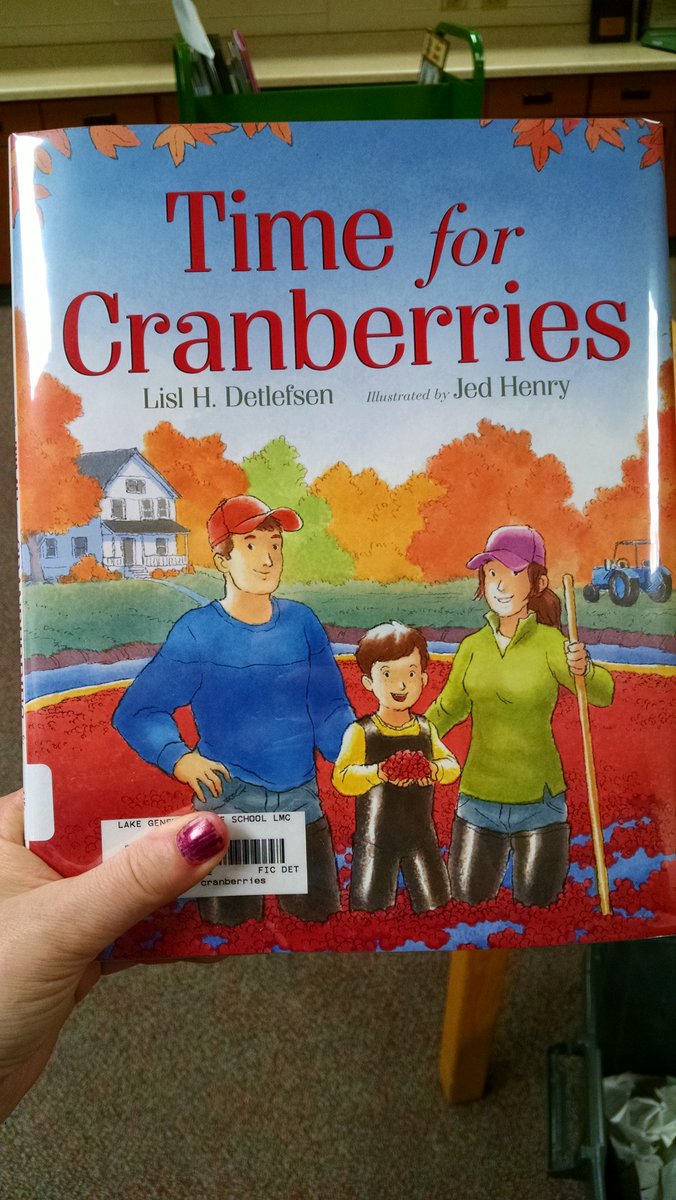 MachanBookLady's tweet photo. This is my sister's book. In my LMC! Hooray for Cranberries! #bethebest #lgmswolves #cranberries https://t.co/byej54sNVP