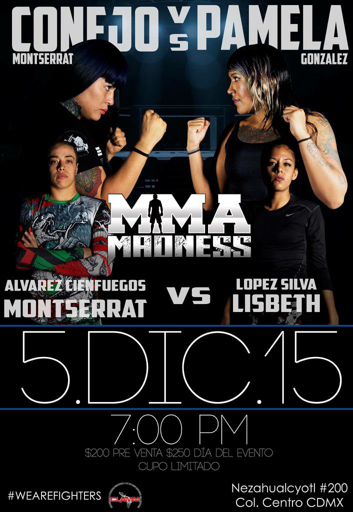 MontserratACT's tweet photo. @MadnessMMA 5 este sábado boletos en @bonebreakersmma https://t.co/2eIyEhvJ2K