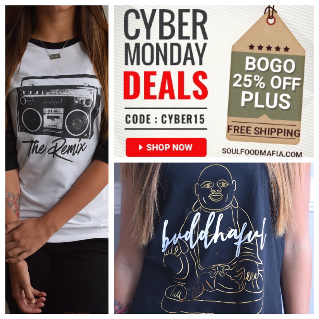 SoulFoodMafia's tweet photo. #CyberMonday! Make sure to give a gift that gives. Soul Food Mafia is the name. Spiritual Badass is the game. https://t.co/Ecehy6ZpQY
