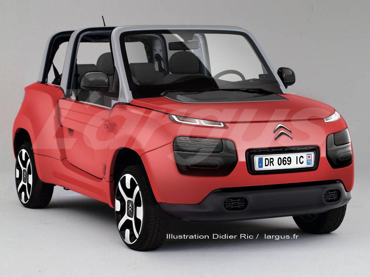 DidierRic's tweet photo. Découvrez la #Citroen #e-Mehari : une #Bollore #Blusummer à chevrons @CitroenFrance @Citroen https://t.co/Hfbga3XkcC https://t.co/4Ainqx50vT