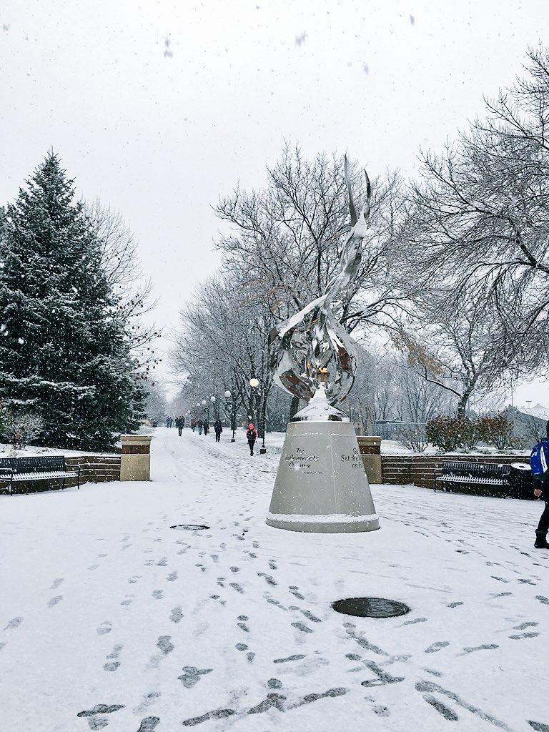 Creighton, Snow looks good on you ❤️❄️