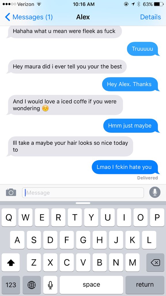 mauradeemer's tweet image. #textsfromalex